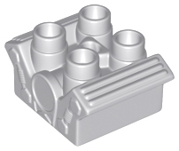Duplo Engine Block 2 x 2 in Light Bluish Gray