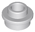 Plate Round 1 x 1 with Open Stud in Light Bluish Gray