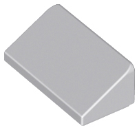 Brick Sloped 30° 1 x 2 x 2/3 in Light Bluish Gray