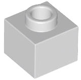 Plate 1 x 1 x 2/3 with Open Stud in Light Bluish Gray