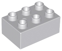 Duplo Brick 2 x 3 in Light Bluish Gray