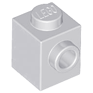Brick Special 1 x 1 with Stud on 1 Side in Light Bluish Gray