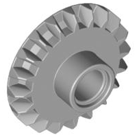 Technic Gear 20 Tooth Bevel with Pin Hole in Light Bluish Gray