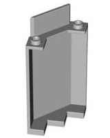 Panel 3 x 3 x 6 Corner Wall without Bottom Indentations in Light Bluish Gray
