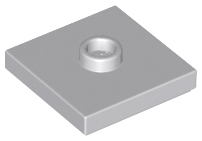 Plate Special 2 x 2 with Groove and Center Stud (Jumper) in Light Bluish Gray