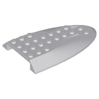 Aircraft Fuselage Curved Aft Section 6 x 10 Top in Light Bluish Gray