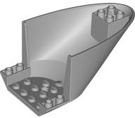 Aircraft Fuselage Curved Aft Section 6 x 10 Bottom in Light Bluish Gray