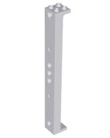 Support 2 x 2 x 13 with 5 Pin Holes in Light Bluish Gray