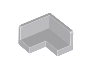 Panel 2 x 2 x 1 Corner in Light Bluish Gray