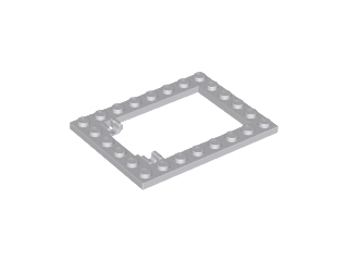 Plate Special 6 x 8 Trap Door Frame Horizontal [Long Pin Holders] in Light Bluish Gray