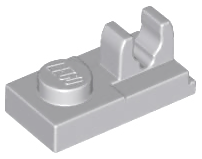 Plate Special 1 x 2, Top Clip [Split] in Light Bluish Gray