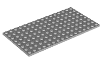 Plate 8 x 16 in Light Bluish Gray