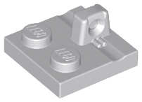 Hinge Plate 2 x 2 Locking with 1 Finger on Top in Light Bluish Gray