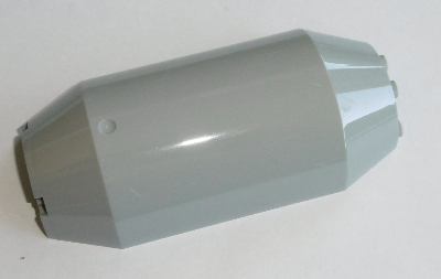 Cylinder Half 4 x 6 x 13 with 1 x 2 Cutout in Light Bluish Gray