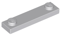 Plate Special 1 x 4 with 2 Studs, 3 Bottom Tubes in Light Bluish Gray