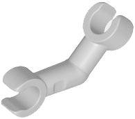 Arm Skeleton Bent with Clips at 90° [Vertical Grip] in Light Bluish Gray