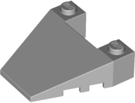 Brick Wedged, Sloped 4 x 4 Taper, with Stud Notches in Light Bluish Gray
