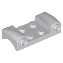 Vehicle Body, Wheel Arch / Mudguard 2 x 4 with Headlights and Curved Fenders in Light Bluish Gray