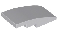 Brick Curved 4 x 2 No Studs in Light Bluish Gray