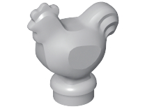 Animal, Chicken [Plain] in Light Bluish Gray