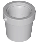 Bucket 1 x 1 x 1 in Light Bluish Gray
