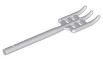 Equipment Pitchfork / Fork, Flat End [Soft] in Light Bluish Gray