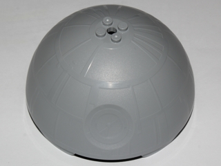 Dome Hemisphere 11 x 11 with 2 x 2 Studs on Top, Death Star Half with Superlaser in Light Bluish Gray