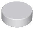 Tile Round 1 x 1 in Light Bluish Gray