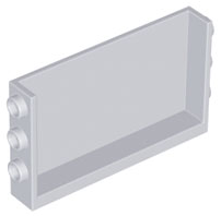 Panel 1 x 6 x 3 with Studs on Sides in Light Bluish Gray