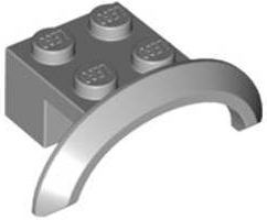 Wheel Arch, Mudguard 4 x 2 1/2 x 1 in Light Bluish Gray