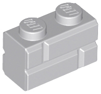 Brick Special 1 x 2 with Masonry Brick Profile in Light Bluish Gray