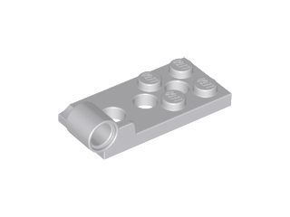 Hinge Plate 2 x 4 with Pin Hole with 3 Holes - Bottom in Light Bluish Gray