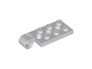 Hinge Plate 2 x 4 with Pin Hole with 3 Holes - Top in Light Bluish Gray
