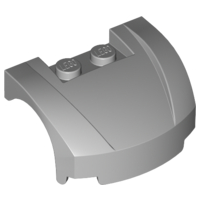 Vehicle Body, Wheel Arch / Mudguard 3 x 4 x 1 2/3 Low Profile, Curved Front in Light Bluish Gray