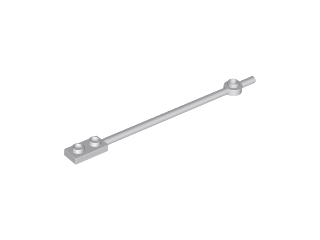 Bar 1 x 12 with 1 x 2 Plate End with Hollow Studs and 1 x 1 Round Plate End in Light Bluish Gray