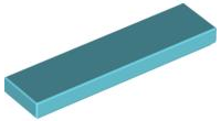 Tile 1 x 4 with Groove in Sky Blue