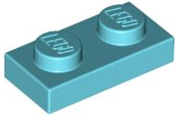 Plate 1 x 2 in Sky Blue