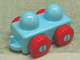 Primo Wheel Base 1 x 2 with Hitches and Red Wheels in Sky Blue