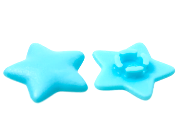 Clikits Icon, Star 2 x 2 Small with Pin [Frosted] in Sky Blue