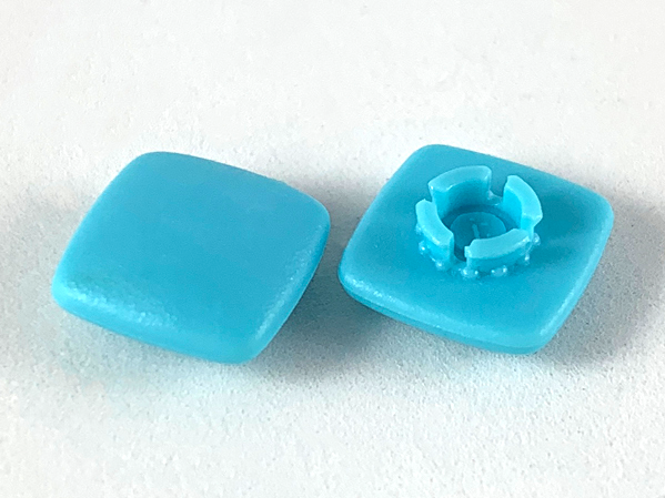 Clikits Icon, Square 2 x 2 Small with Pin [Frosted] in Sky Blue
