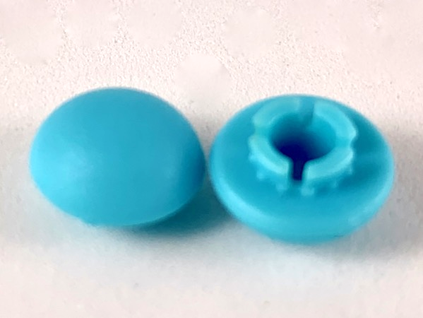 Clikits Icon, Round 2 x 2 Small, Thick with Pin in Sky Blue