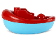 Primo Vehicle Boat, Red Top in Sky Blue