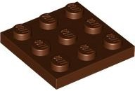 Plate 3 x 3 in Reddish Brown
