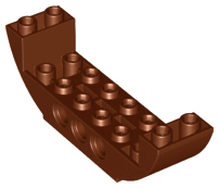 Brick Curved Inverted 2 x 8 x 2 Double in Reddish Brown