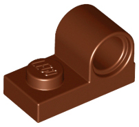 Plate Special 1 x 2 with Pin Hole on Top in Reddish Brown