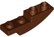 Brick Curved Inverted 4 x 1 in Reddish Brown