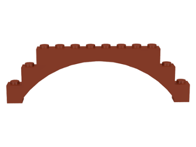 Brick Arch 1 x 12 x 3 Raised Arch in Reddish Brown