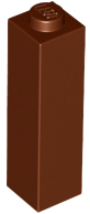 Brick 1 x 1 x 3 in Reddish Brown