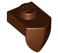 Plate Special 1 x 1 with Vertical Tooth in Reddish Brown