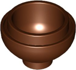 Brick Round 2 x 2 Dome Bottom [Open Stud] in Reddish Brown